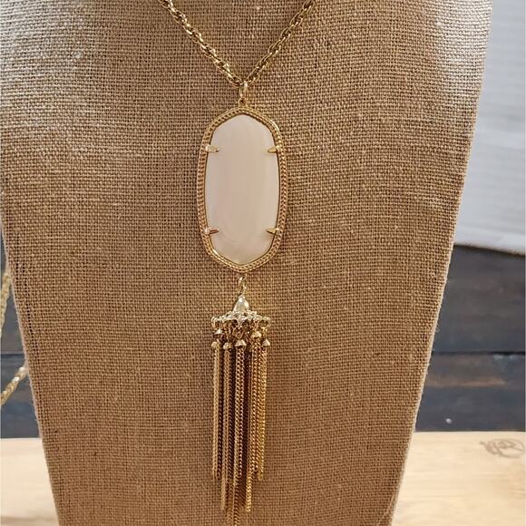 Kendra‎ scott Rayne whitel and gold necklace - Picture 8 of 11